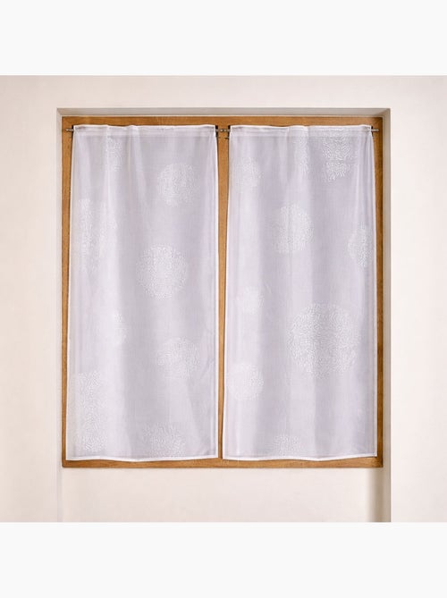 Par de cortinados pequenos com motivos prateados - Kiabi