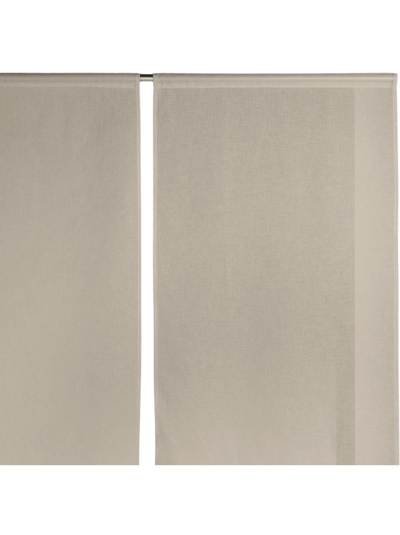 Par de cortinas baixas e pontiagudas Bege - Kiabi