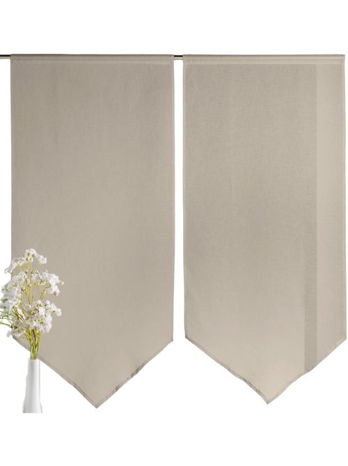 Par de cortinas baixas e pontiagudas - Kiabi Par de cortinas baixas e pontiagudas - Kiabi