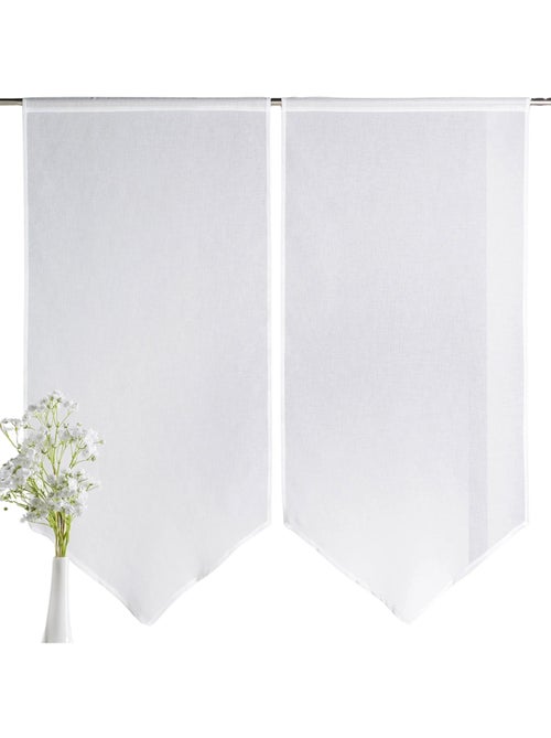 Par de cortinas baixas e pontiagudas - Kiabi Par de cortinas baixas e pontiagudas - Kiabi