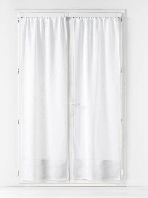 Par de cortinas de efeito linho branco haltona - Kiabi