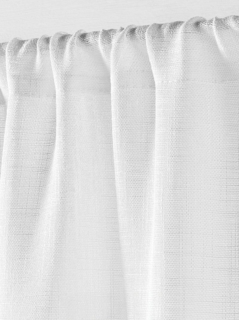 Par de cortinas de efeito linho branco haltona Branco - Kiabi