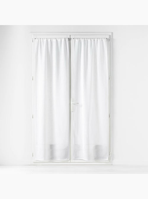 Par de cortinas de efeito linho branco haltona - Kiabi