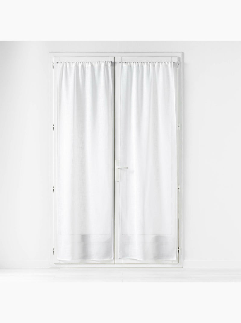 Par de cortinas de efeito linho branco haltona Branco - Kiabi