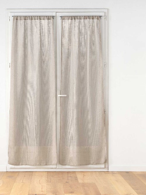 Par de cortinas de efeito linho branco haltona - Kiabi