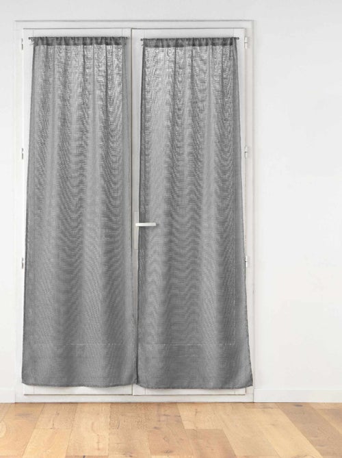 Par de cortinas de efeito linho branco haltona - Kiabi