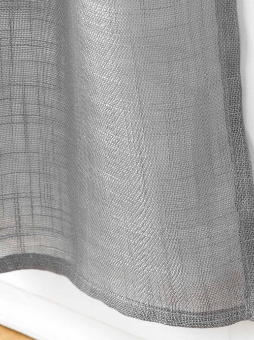 Par de cortinas de efeito linho branco haltona - Kiabi