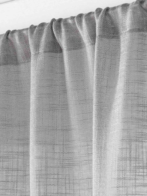 Par de cortinas de efeito linho branco haltona - Kiabi