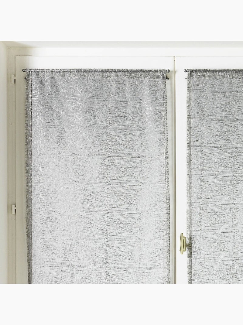 Par de cortinas de organza lisas Cinza claro - Kiabi