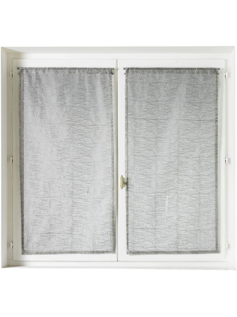 Par de cortinas de organza lisas Cinza claro - Kiabi