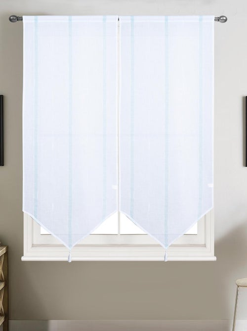 Par de cortinas pequenas com riscas verticais brilhantes - Kiabi