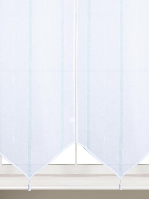 Par de cortinas pequenas com riscas verticais brilhantes - Kiabi
