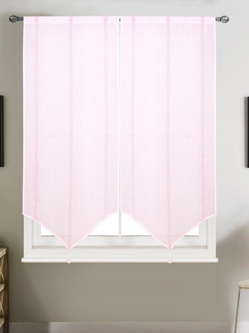 Par de cortinas pequenas com riscas verticais brilhantes - Kiabi