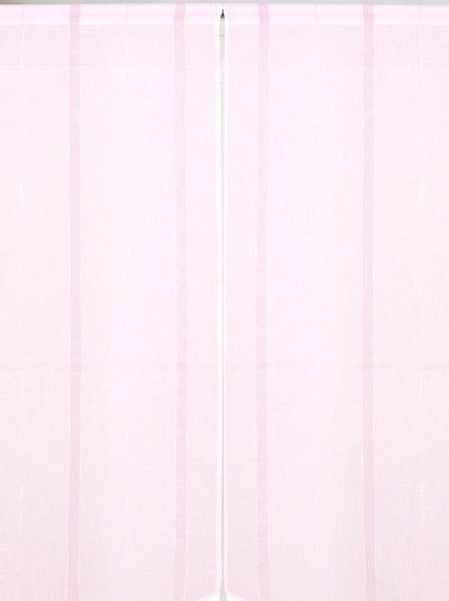 Par de cortinas pequenas com riscas verticais brilhantes - Kiabi