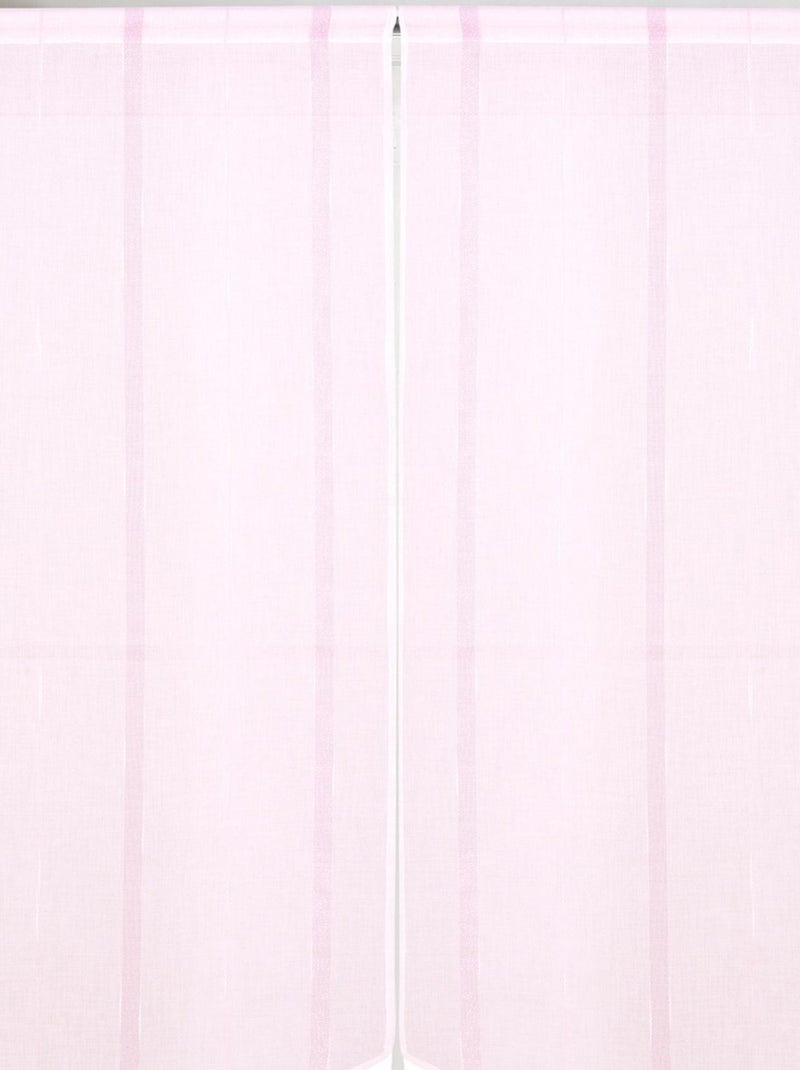 Par de cortinas pequenas com riscas verticais brilhantes Bordô - Kiabi