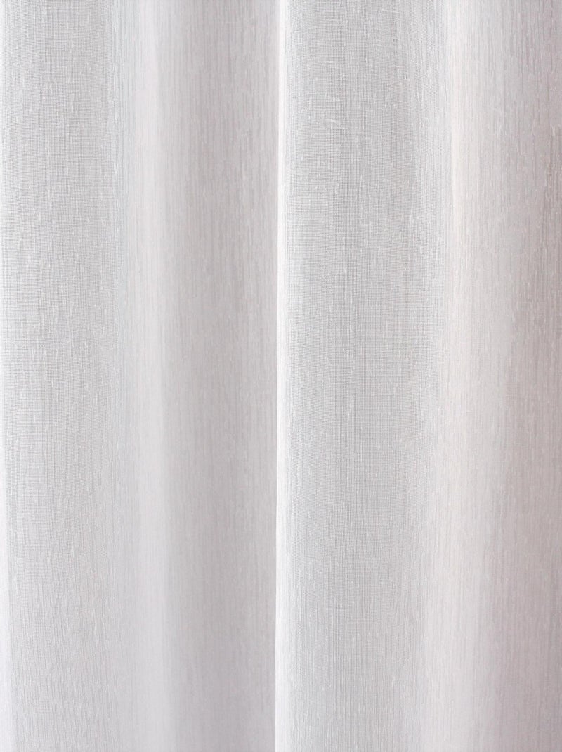 Par de cortinas rectas pequenas com acabamento de passagem de varão Branco - Kiabi