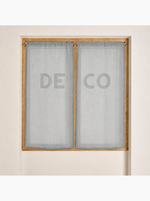 Par de cortinas transparentes com strass «deco» - Kiabi Par de cortinas transparentes com strass «deco» - Kiabi