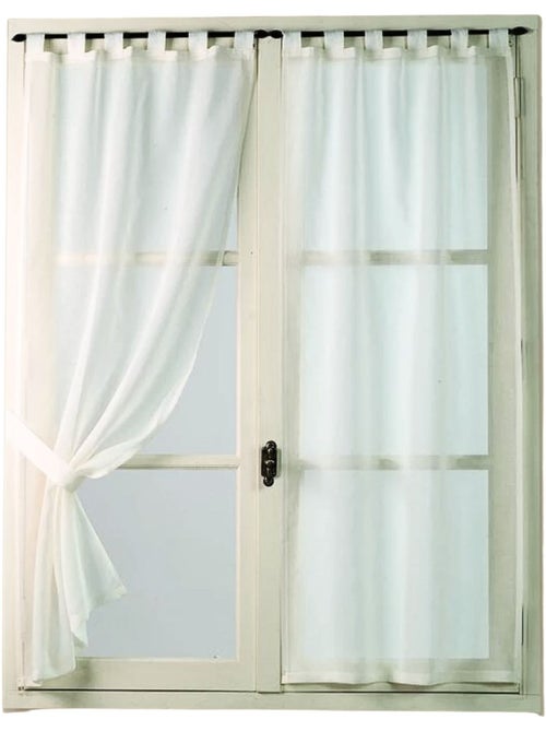 Par de cortinas transparentes lisas e leves - Kiabi