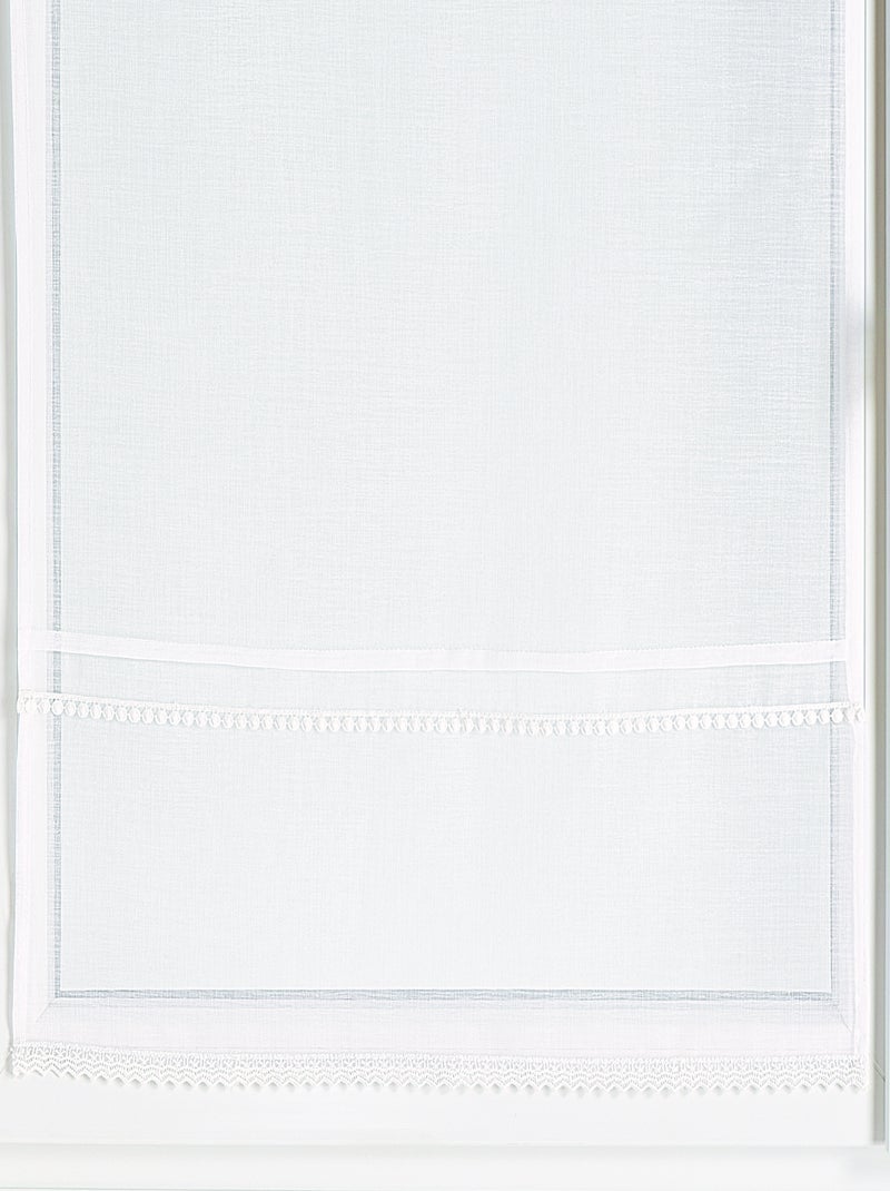 Par de elegantes cortinados de renda branca Branco - Kiabi