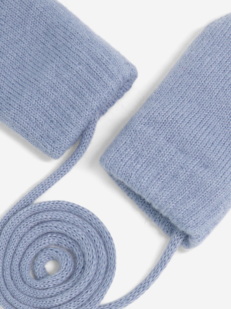 Par de luvas sem dedos com cordão Azul - Kiabi