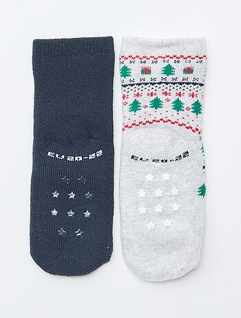 Par de meias fantasia antiderrapantes