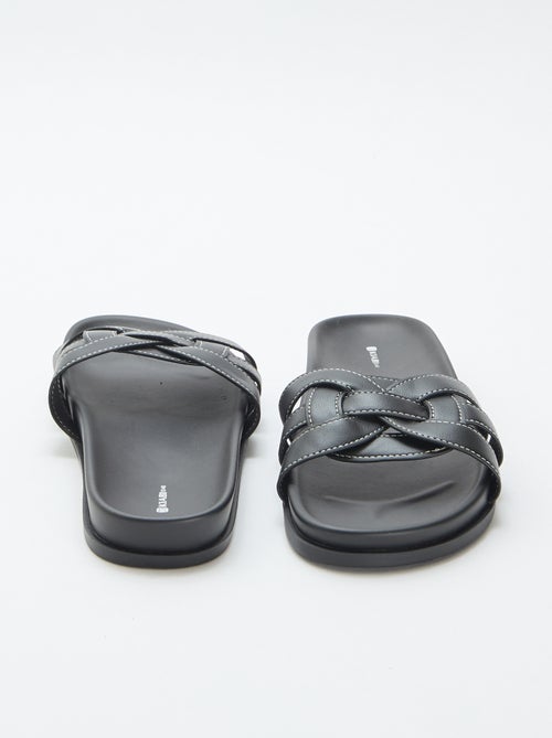 Par de mules lisas - Kiabi