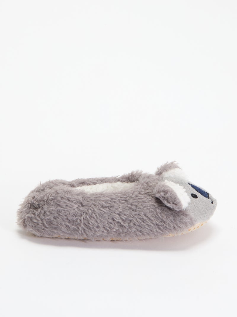 Par de pantufas 'Coala' Cinza - Kiabi
