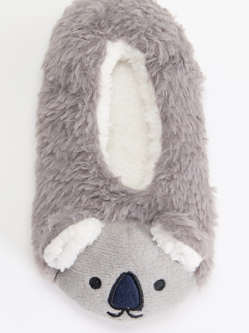 Par de pantufas 'Coala' Cinza - Kiabi