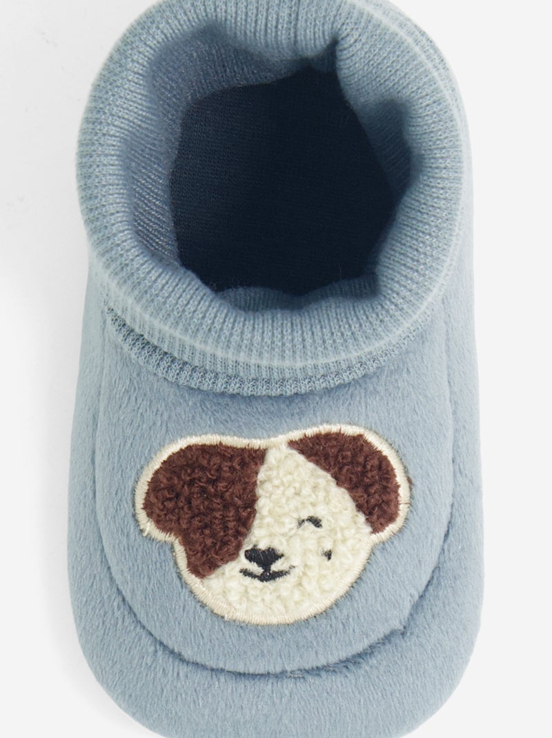 Par de pantufas com meia alta Azul - Kiabi