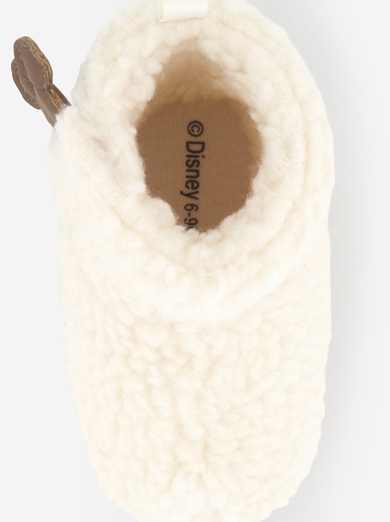 Par de pantufas 'Disney' em material tipo carneiro Branco - Kiabi