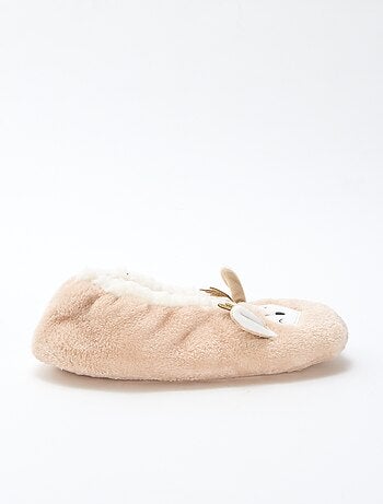 Par de pantufas forradas fantasia