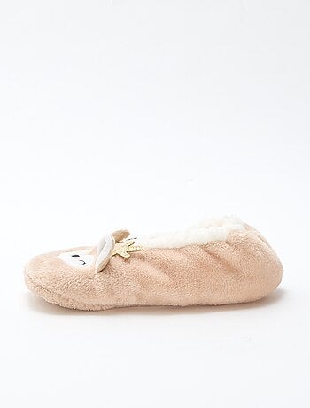 Par de pantufas forradas fantasia
