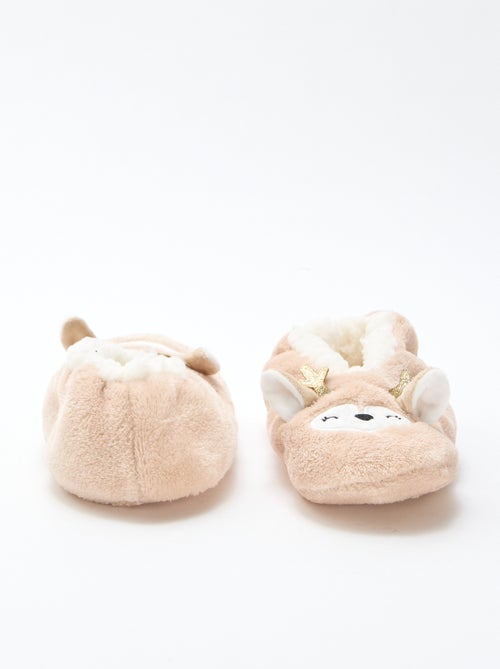 Par de pantufas forradas com fantasia - Kiabi