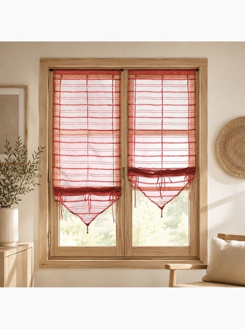Par de pequenas cortinas ajustáveis - Kiabi