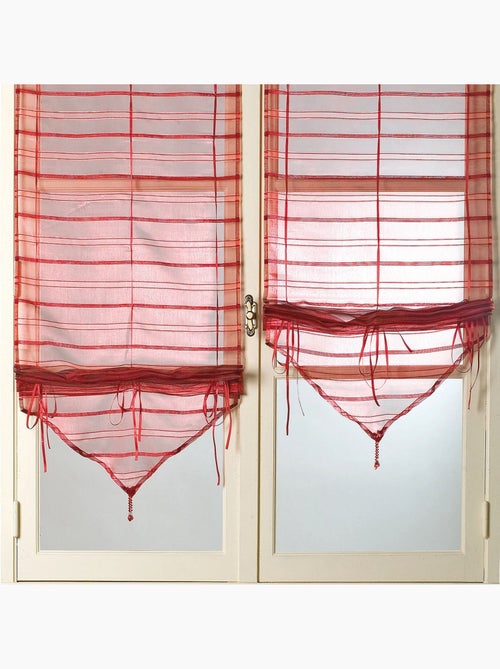 Par de pequenas cortinas ajustáveis - Kiabi