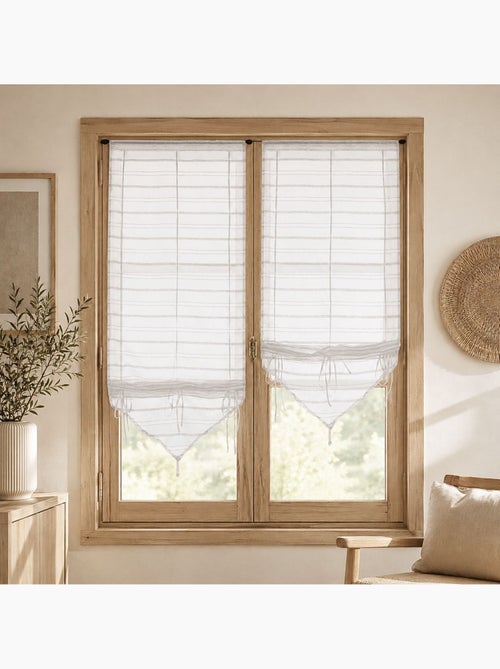 Par de pequenas cortinas ajustáveis - Kiabi