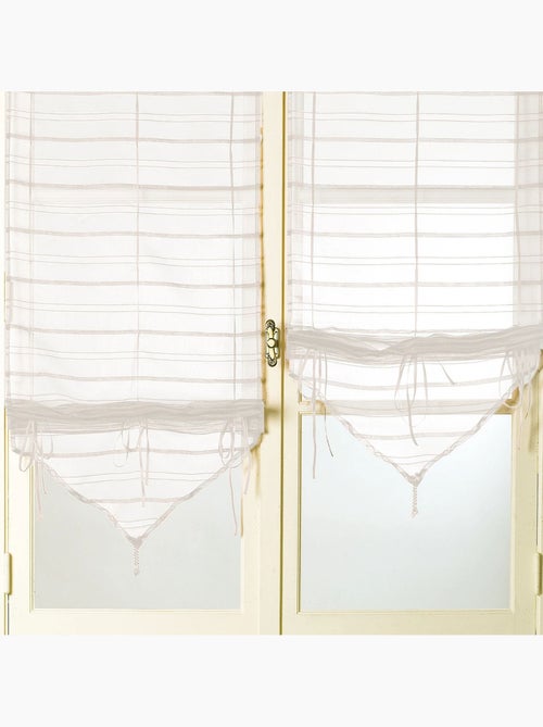 Par de pequenas cortinas ajustáveis - Kiabi