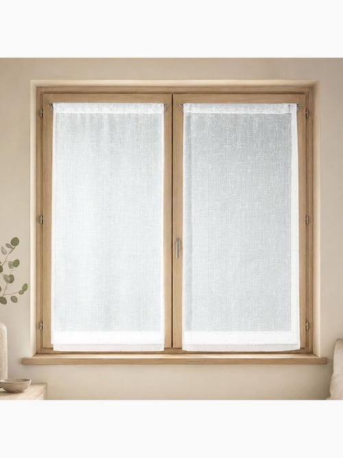 Par de pequenas cortinas com efeito flamejado prateado - Kiabi