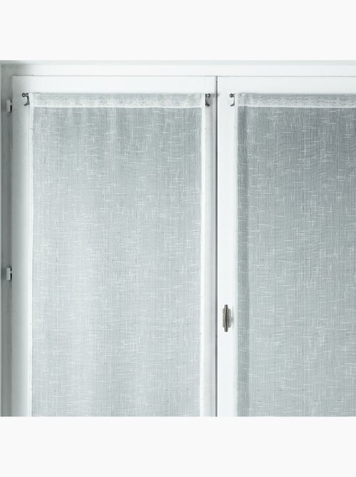 Par de pequenas cortinas com efeito flamejado prateado - Kiabi