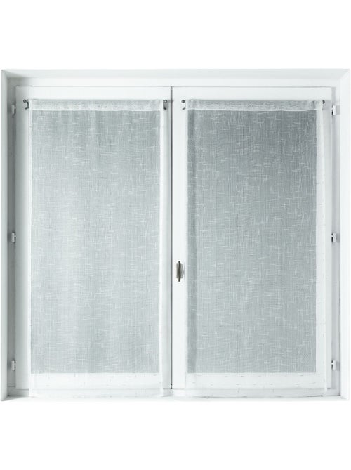 Par de pequenas cortinas com efeito flamejado prateado - Kiabi