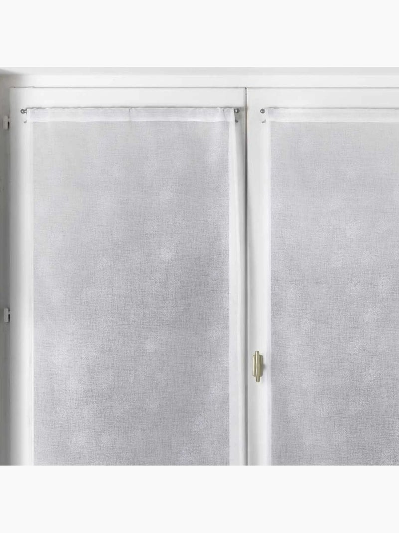 Par de pequenas cortinas com padrão de bolinhas prateadas Branco - Kiabi