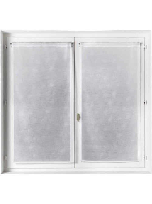 Par de pequenas cortinas com padrão de bolinhas prateadas - Kiabi