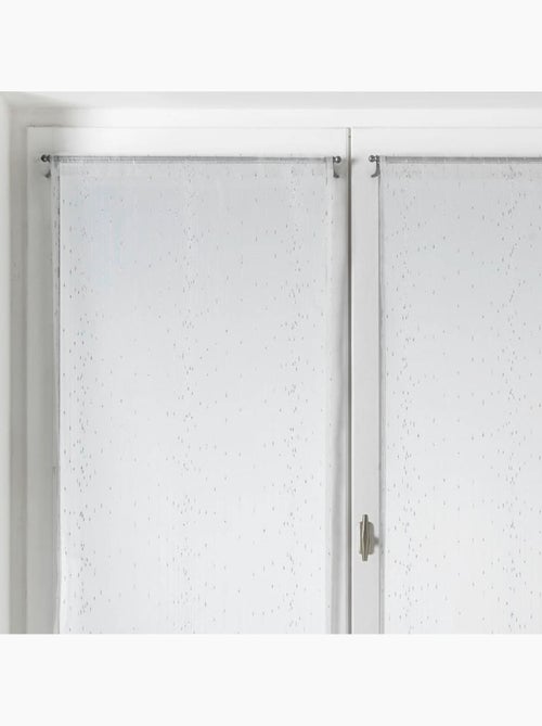 Par de pequenas cortinas de organza às riscas - Kiabi