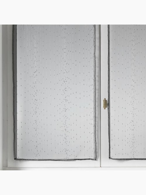 Par de pequenas cortinas de organza às riscas - Kiabi
