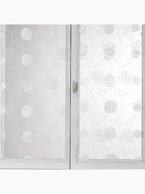 Par de pequenas cortinas retas em organza bordada - Kiabi