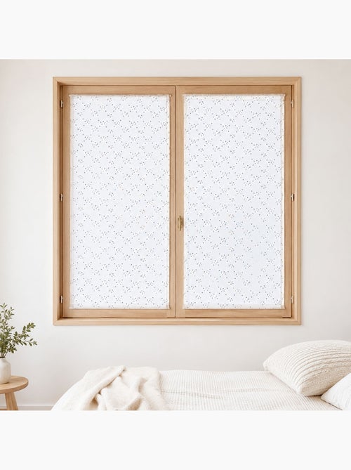 Par de pequenas cortinas transparentes com padrão de pontinhos - Kiabi