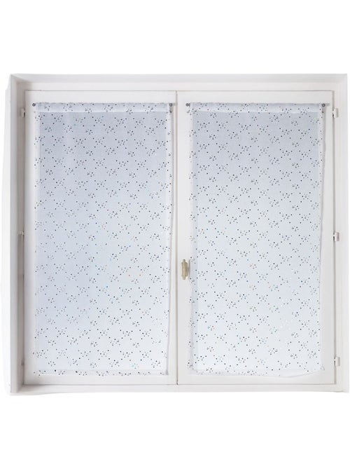 Par de pequenas cortinas transparentes com padrão de pontinhos - Kiabi