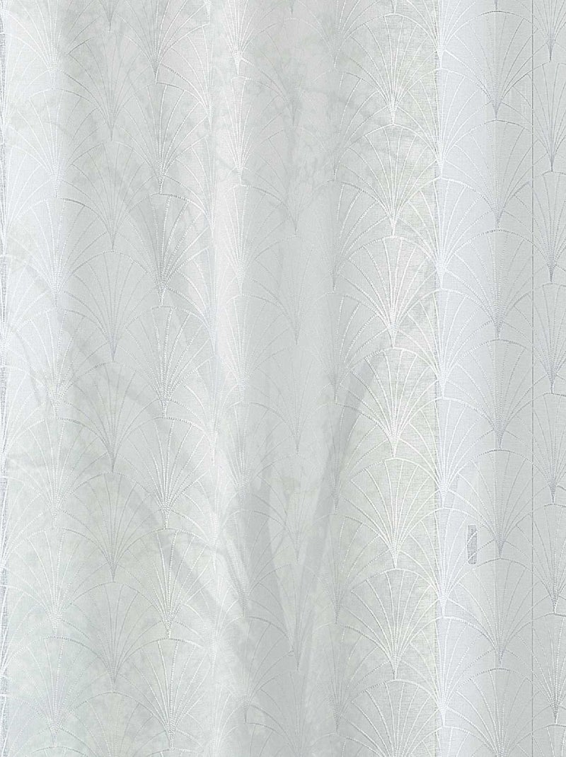 Par de pequenos cortinados bordados art déco Branco - Kiabi