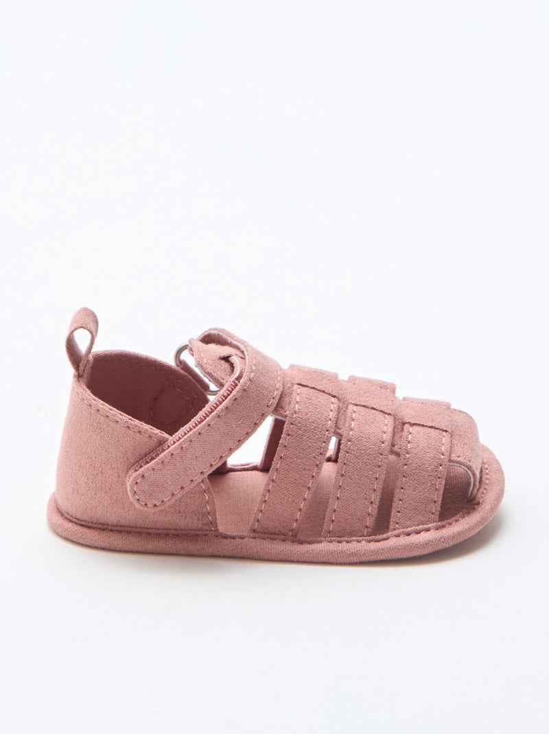 Par de sandálias com velcro Rosa - Kiabi