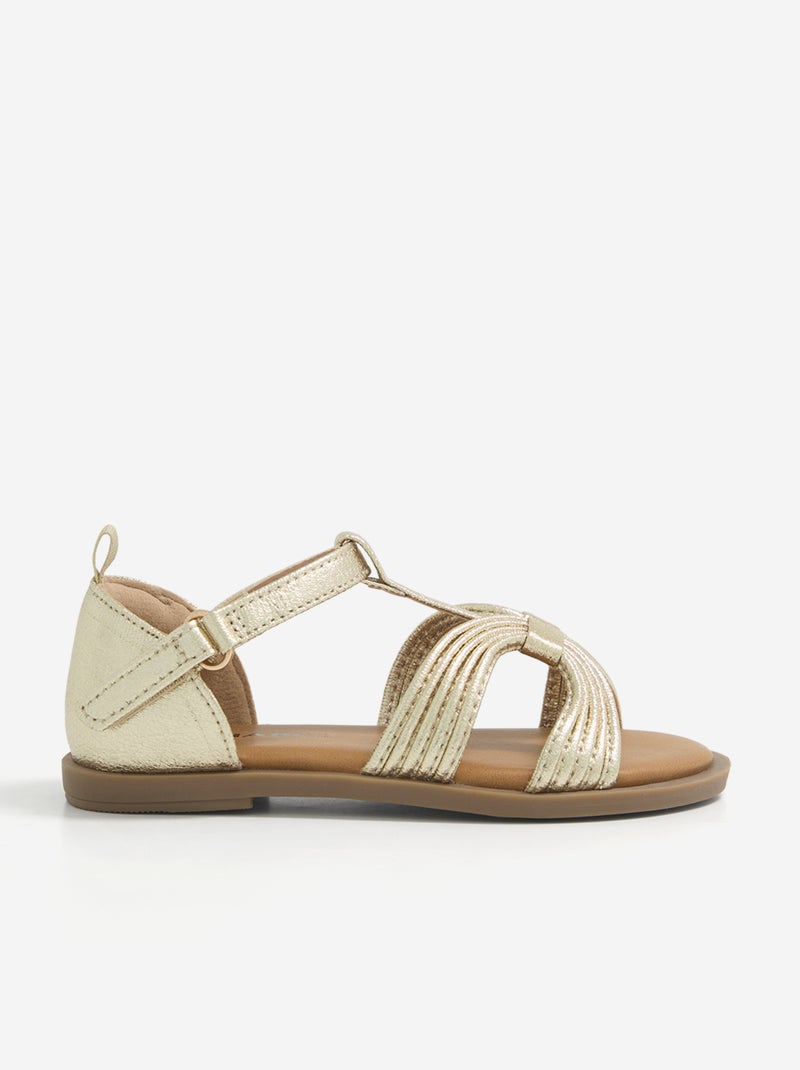 Par de sandálias de velcro Amarelo - Kiabi